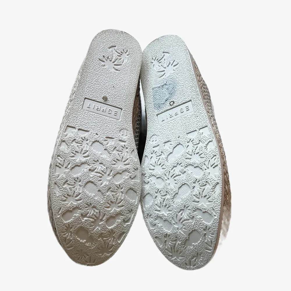 New Esprit Emilia White and Jute Espadrille Womens size 11